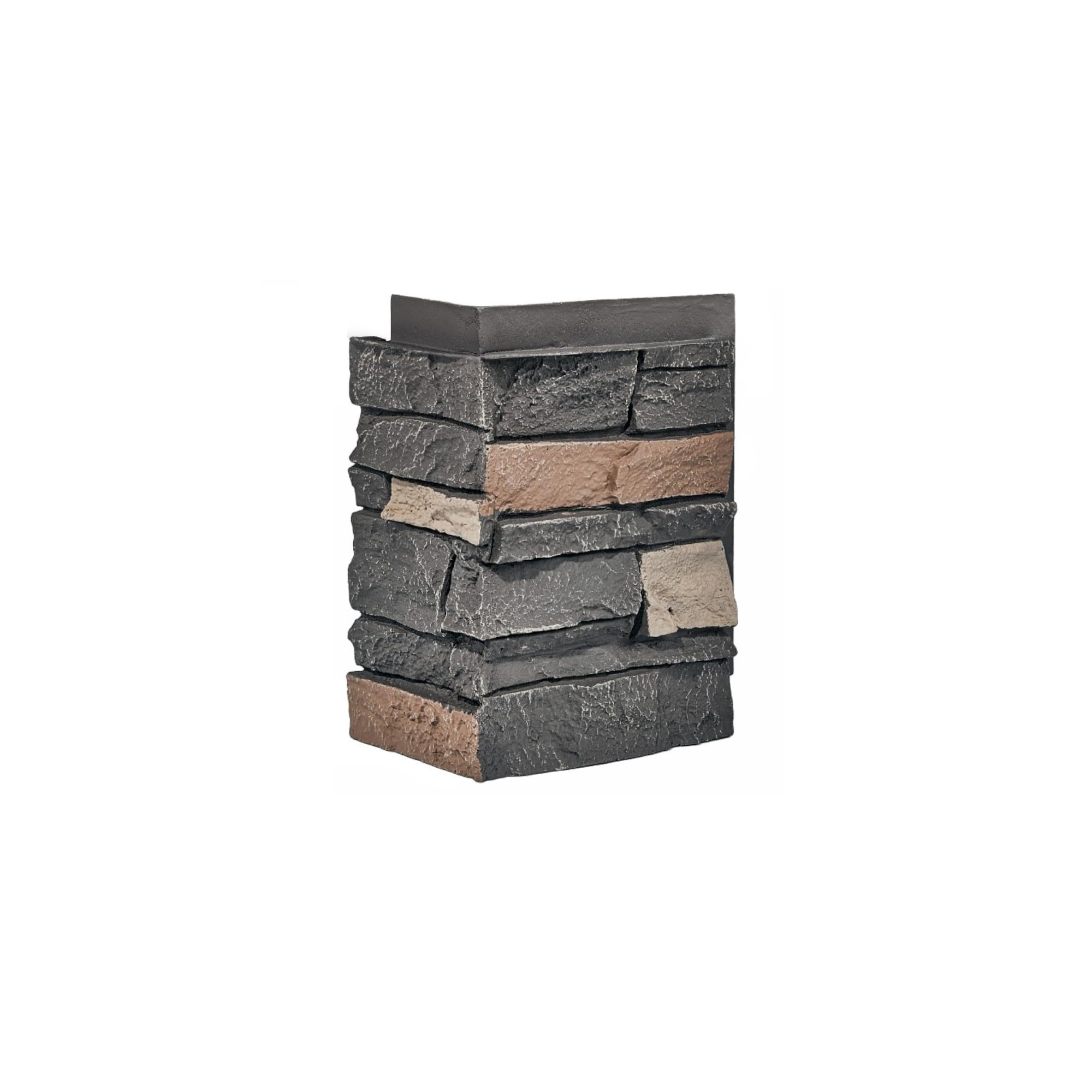 Amazon.com: Wallwell Iron Gray Faux Stone Outside Corner Panels