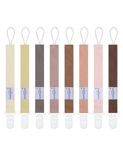 Miniatura 20 de babygoal Clips para Chupete de Bebé Paquete de 8, Clips Sujetadores de Chupete se Adaptan a la Mayoría de Chupetes y Binkies - Color Neutro 8PB25