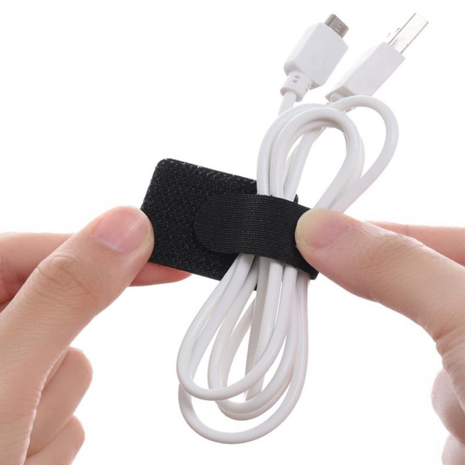15pcs Wire Organizer Reusable Wire Self-Adhesive Loop Hook Nylon Strap Organizer Power Fixed Cable Ties Magic Sticker Cable Belt