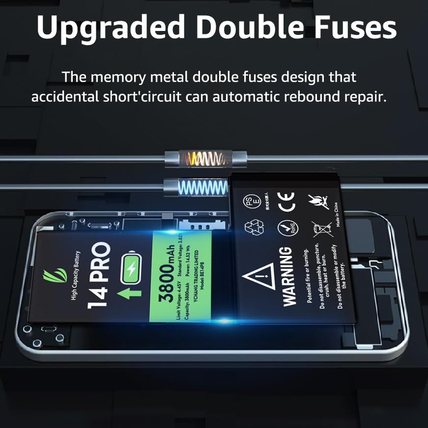 Batterie iPhone 14 Pro déchargée ? Solution 3800mAh LL Trader avec outils inclus