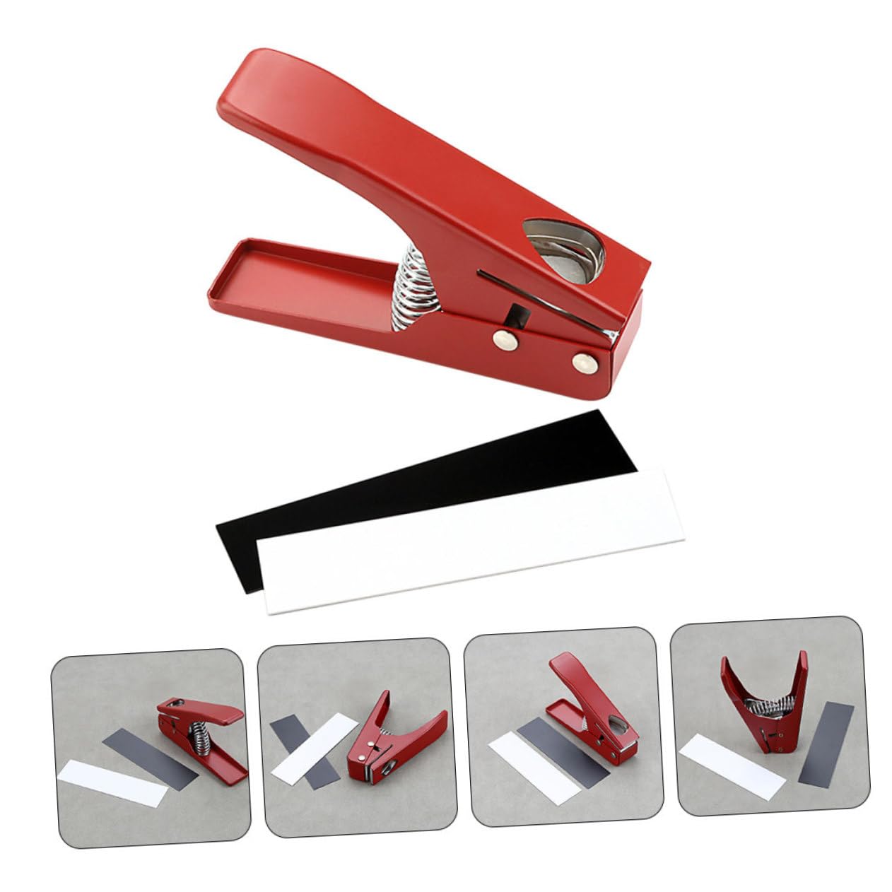 Strumento fare Plettri Chitarra in Metallo Rosso, Facile da Usare per Creazione Diy, per Chitarristi e Bassisti Appassionati