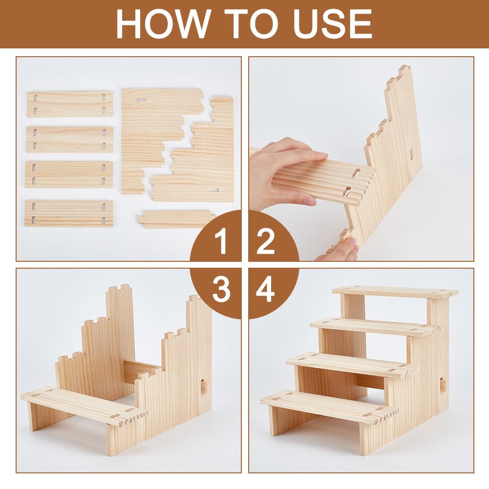 Espositore A Gradini In Legno - 4 Livelli, 38x37x27cm, Per Cupcake E Decorazioni - Foto 9