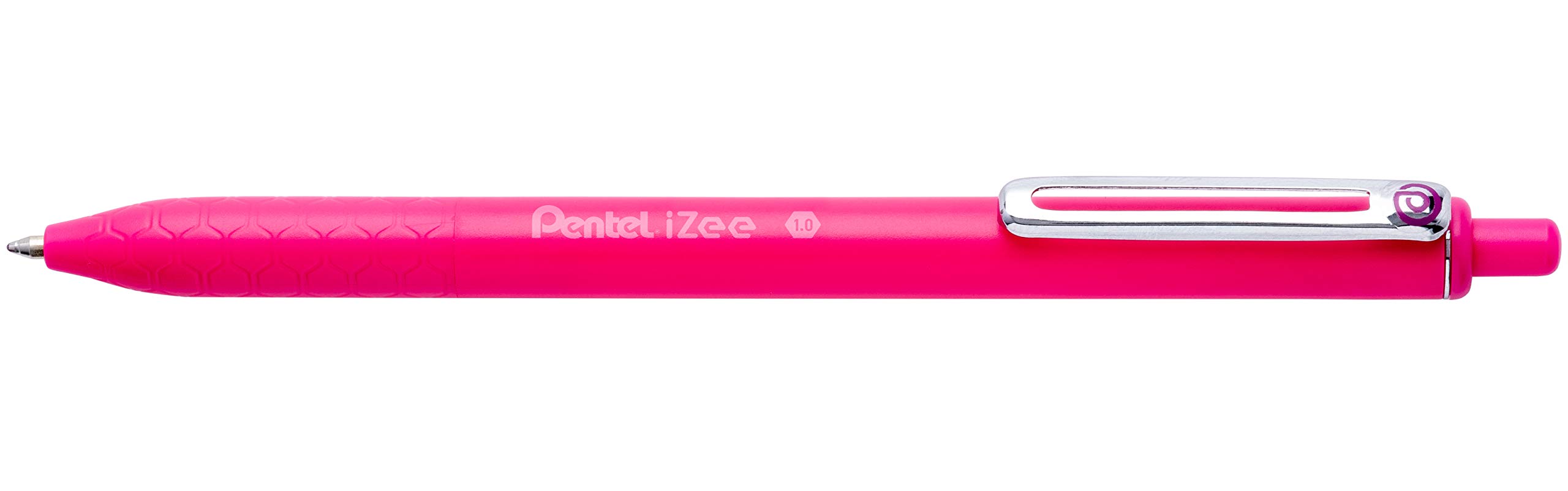 Pentel iZee Retractable Ballpoint 1.0mm - Pink Ink - Pack of 12