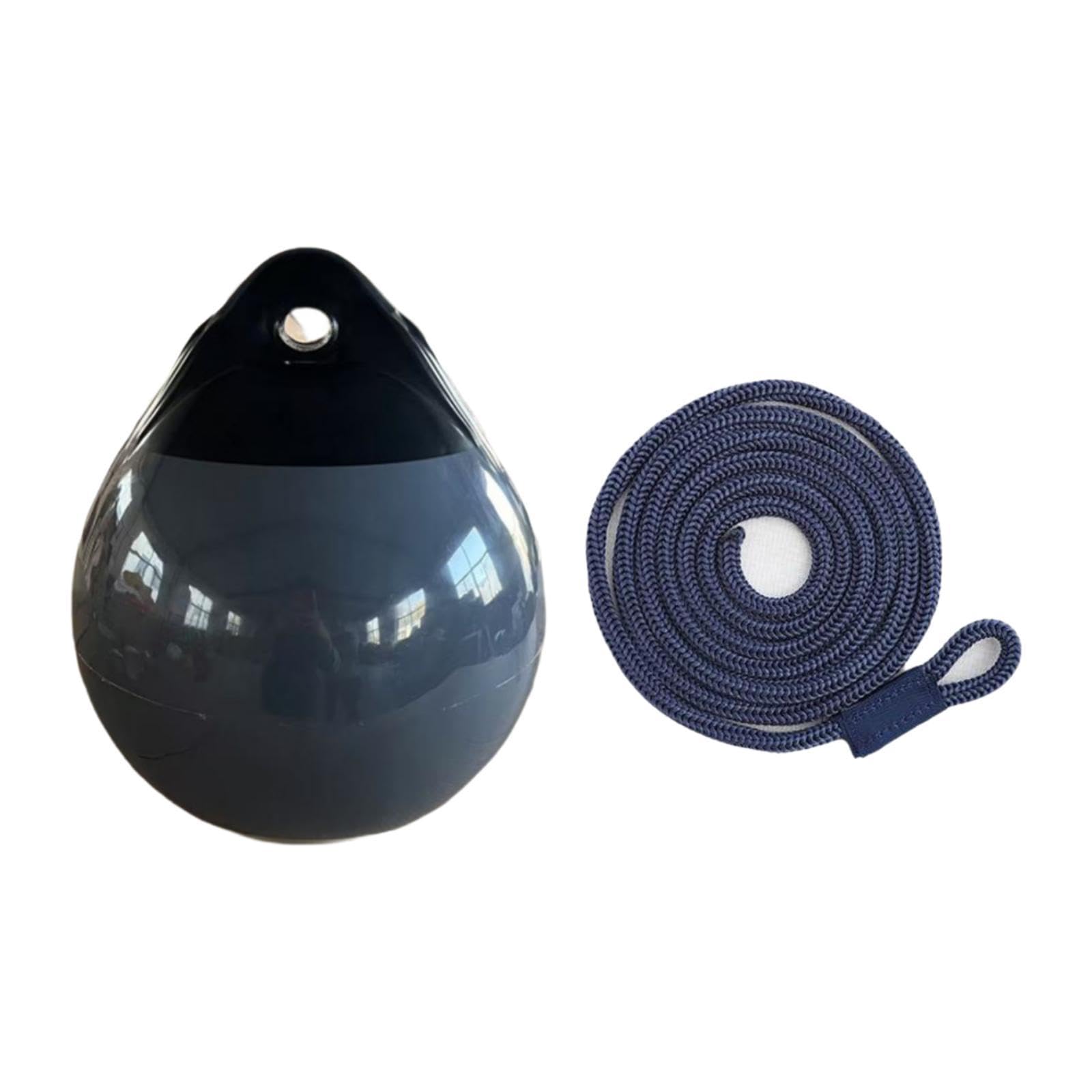 F Fityle Bouée d'Amarrage PVC Gonflable pour Bateau, Marqueur Lacustre avec Trou pour Œil, Anti-Rayures, Bouée Flottante avec Corde de 1,5 M, Marqueur Rond pour Amarrage au Lac