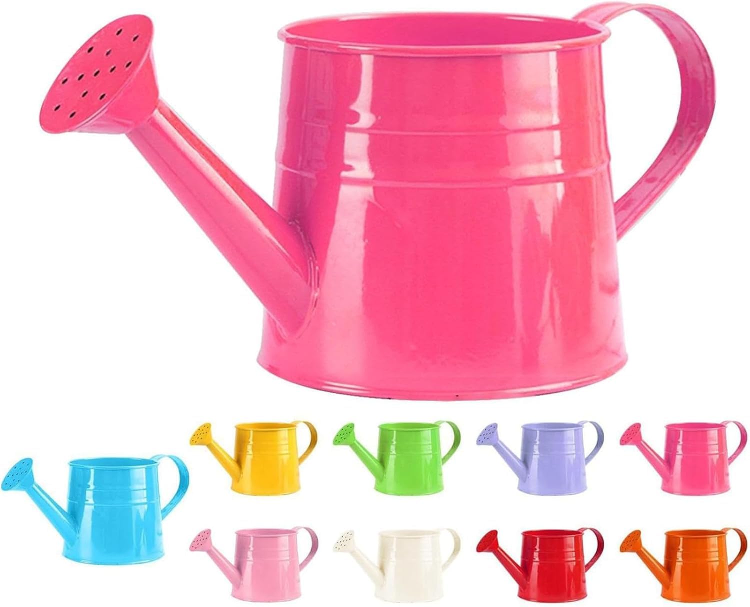 Metal Watering Can, 1L Vintage Sprinkling Can Plant Watering Bucket, Rust Proof and Leak-Resistant Tinplate Shower Bucket, Mini Garden Jug Water Cans for Garden Yarde House Plants Flower ，Rose