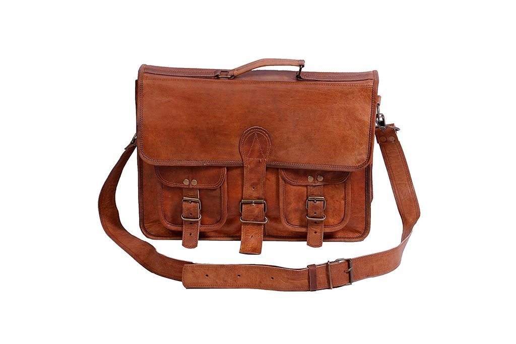 pranjals house Leather Bag Vintage Brown Genuine Handmade Laptop Messenger and Sling Bag (B0725BLLFS) Amazon Price History, Amazon Price Tracker