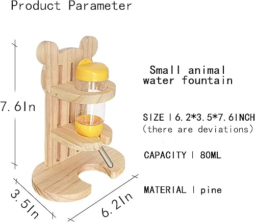 Miniatura 2 de Hamiledyi Botellas de agua colgantes para mascotas, altura ajustable, dispensador de agua para hámster, botella de agua de 2.7 fl oz, sin goteo,