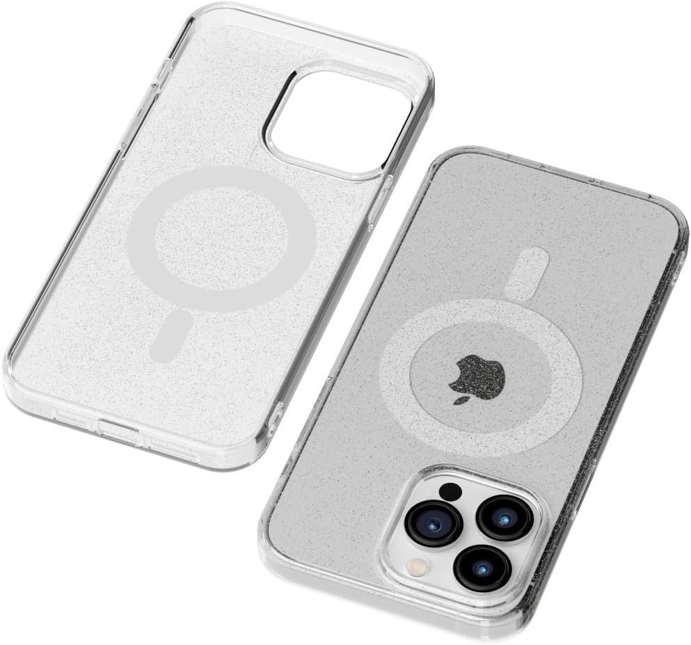 Miniatura 4 de Casely Funda para iPhone 13 Pro Cielos Claros Funda de teléfono brillante con destellos de purpurina Compatible con MagSafe