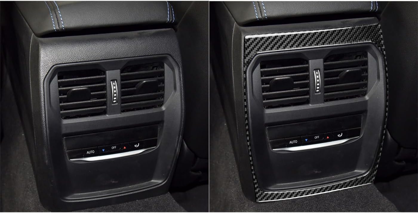 4 Series M4 2021 Compatible with Car Interior Self Adhesive Dashboard Decal Carbon Fiber Black Sticker A57 (Rear Air Vent Type B)