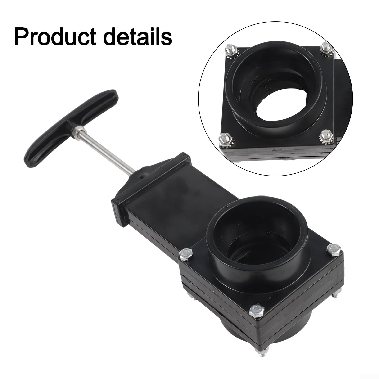 Valvola a saracinesca, 50 mm, 75 mm, corpo valvola di scarico con maniglia, valvola manuale per fognature per camper, roulotte, rimorchi, camper, serbatoio dell'acqua nera (50 mm)