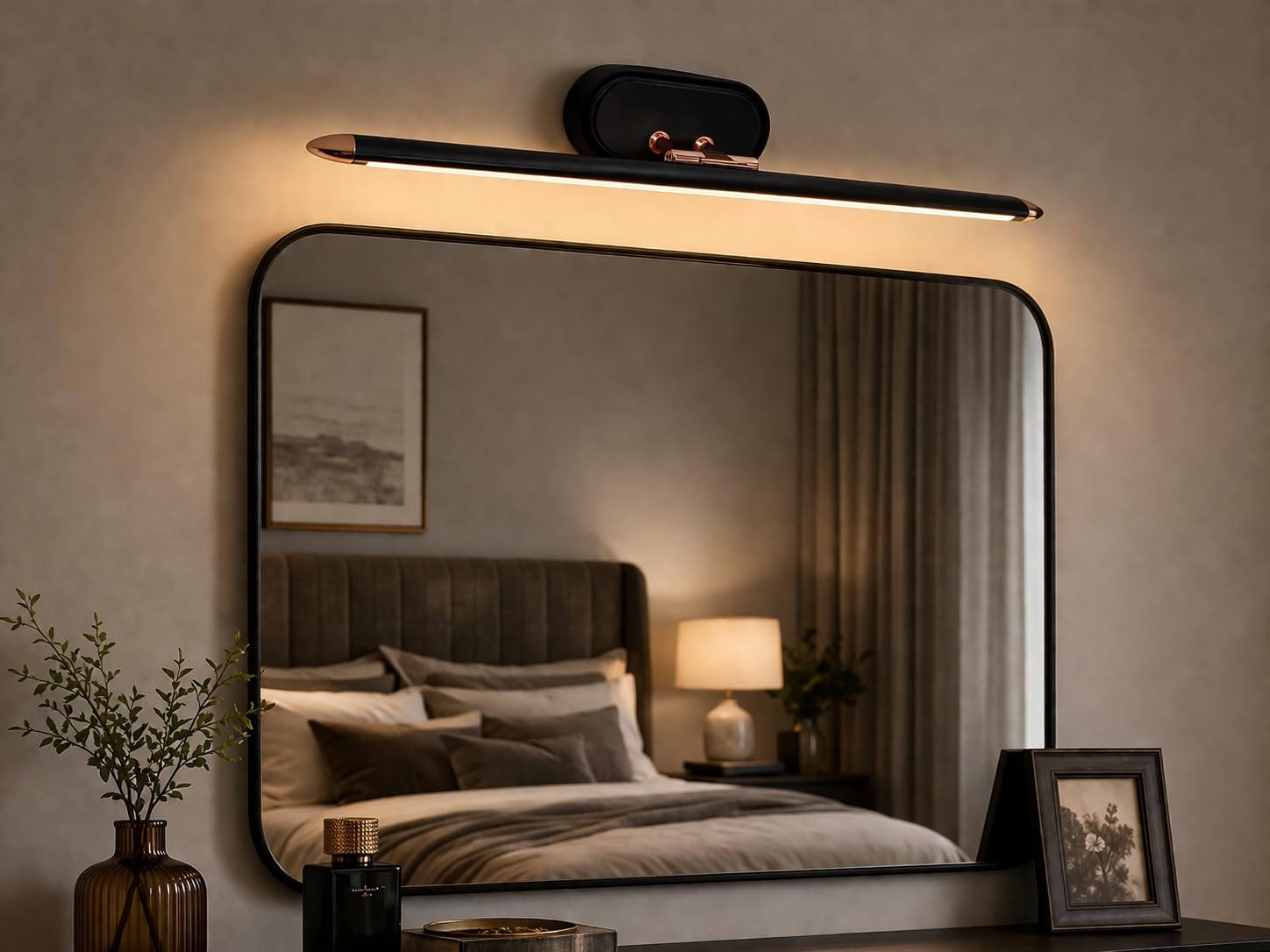 6 Watt Black & Rosegold Modern LED Picture/Dressing/Vanity/Bathroom/Mirror Light with 3 Step Light Mode & Adjustable Head (White, Warm White and Neutral White) (2 Year Warranty)-image-22