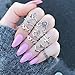 Setita 10 Pieces Stylish Turquoise Joint Knuckle Nail Midi Ring Set Boho Ring Set