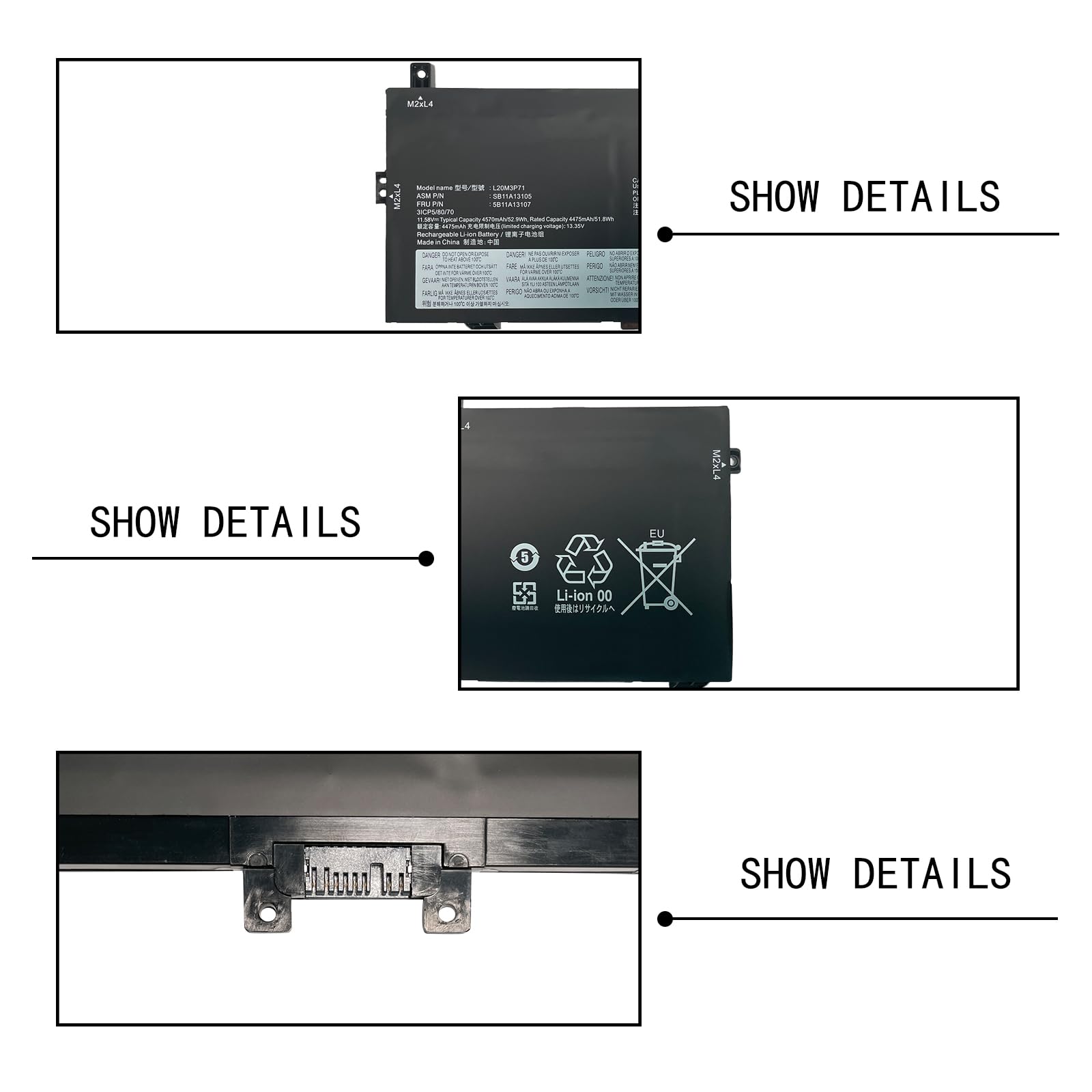 L20M3P71 SB11A13105 5B11A13107 Batteria per laptop