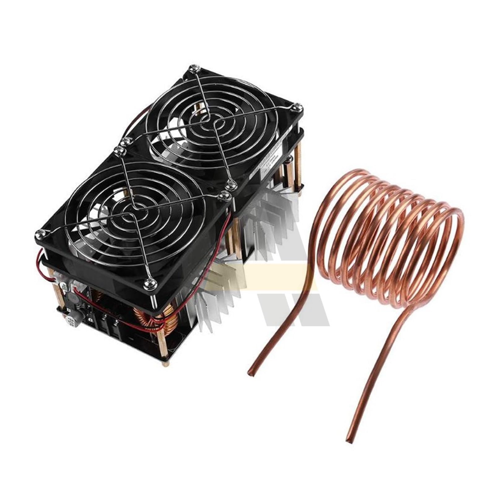 Xzxxzsz One Color Induction Heater, 12V-48V 2500W Zvs Induction Heater Heating Pcb Board Module Flyback Driver With Coil Dual Fan Power Supply Kit