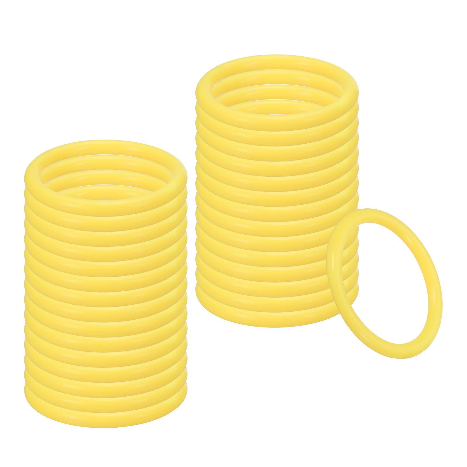 PATIKIL 2.8 Inch Plastic Ring-Toss Rings for Bottles 30 Pack Carnival Rings Plastic Hoops for Speed and Agility Practice Outdoor Party Favor