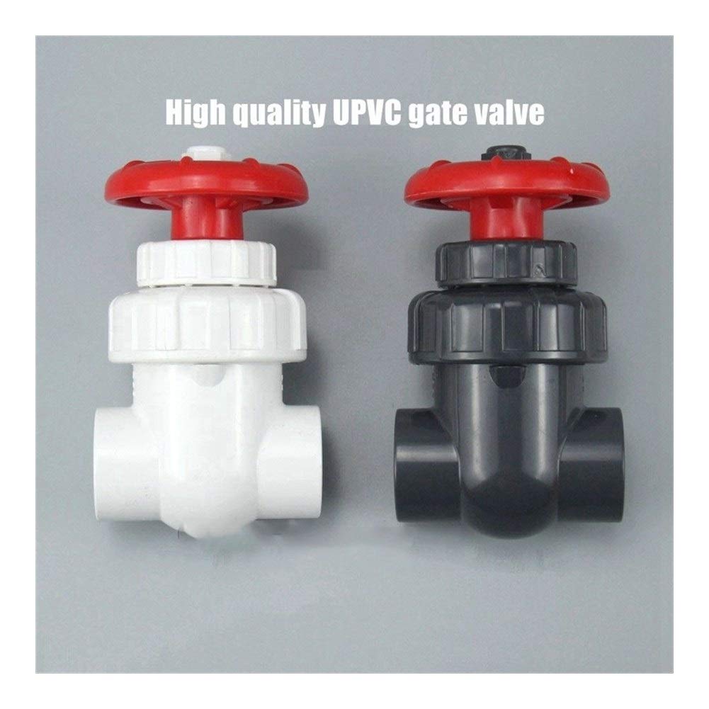 Tubo 1 pz I.D 20/25/32/40 mm valvola a saracinesca UPVC controllo del flusso di precisione valvola in PVC irrigazione giardino acquario valvola in PVC interfaccia tubo rotondo (colore: bianco