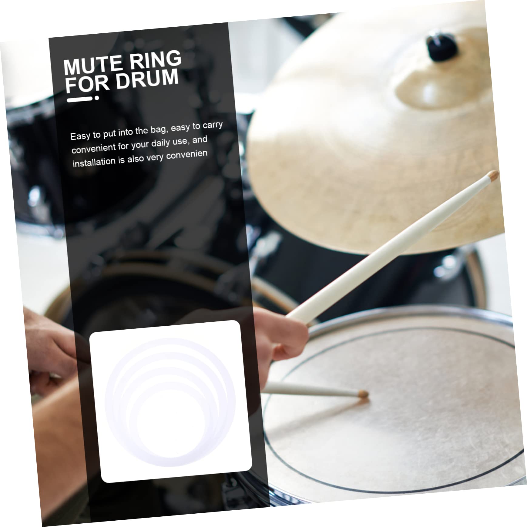 Silenziatore Per Rullante - Controllo Toni, Elimina Sovratoni, Materiale Lega, Colore Nero - Foto 3