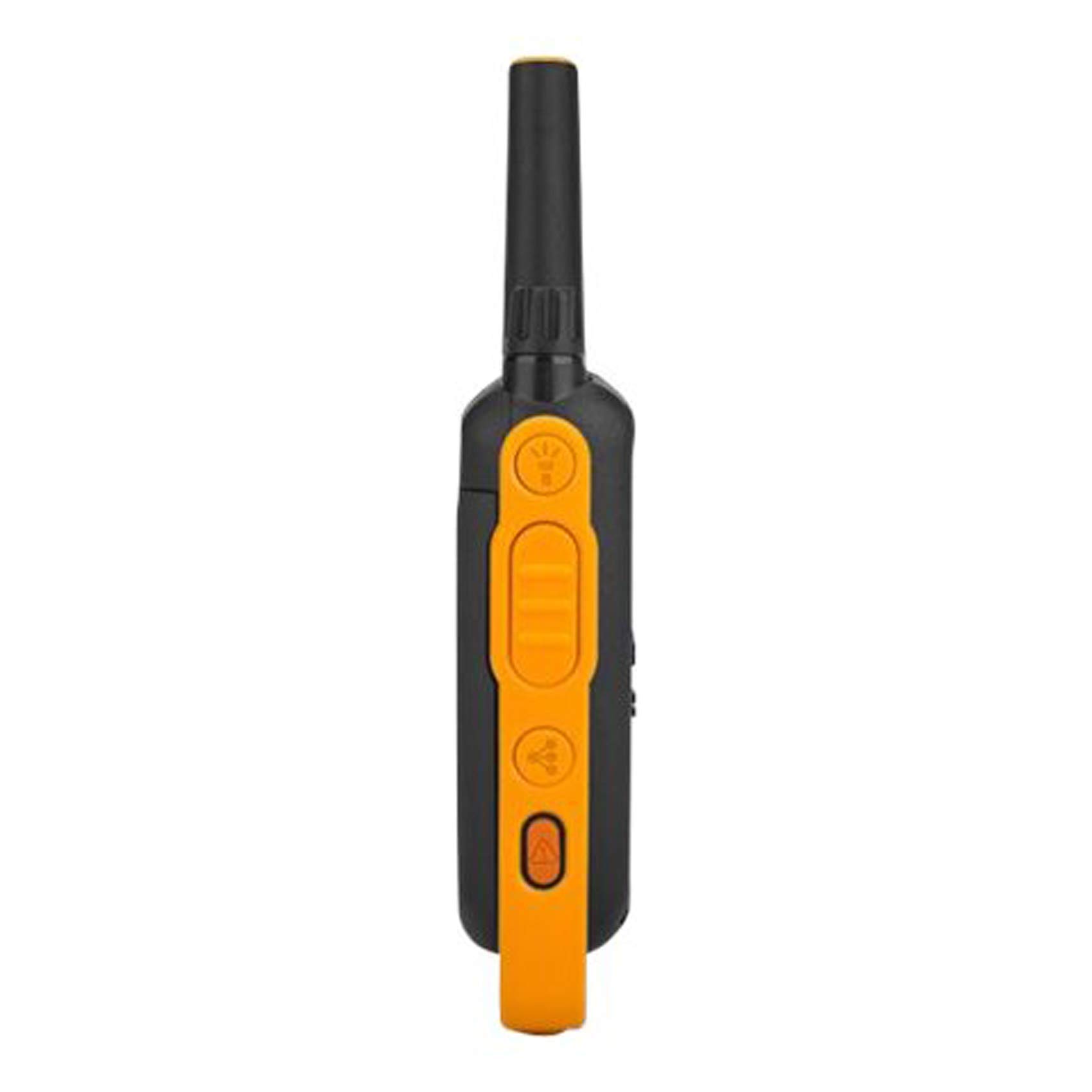 T82 Extremo Negro Amarillo Cuarteto Walkie Talkies 6.2 mi Resistencia Ipx4 Linterna Led 16 Canales 121 Códigos De Privaci 6