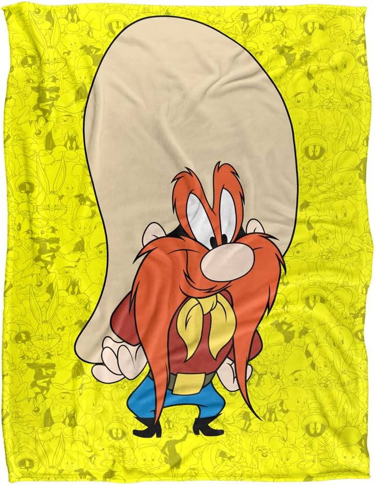 Looney Tunes Blanket, 60"x80" Yosemite Sam Character Silky Touch Super Soft Throw Blanket