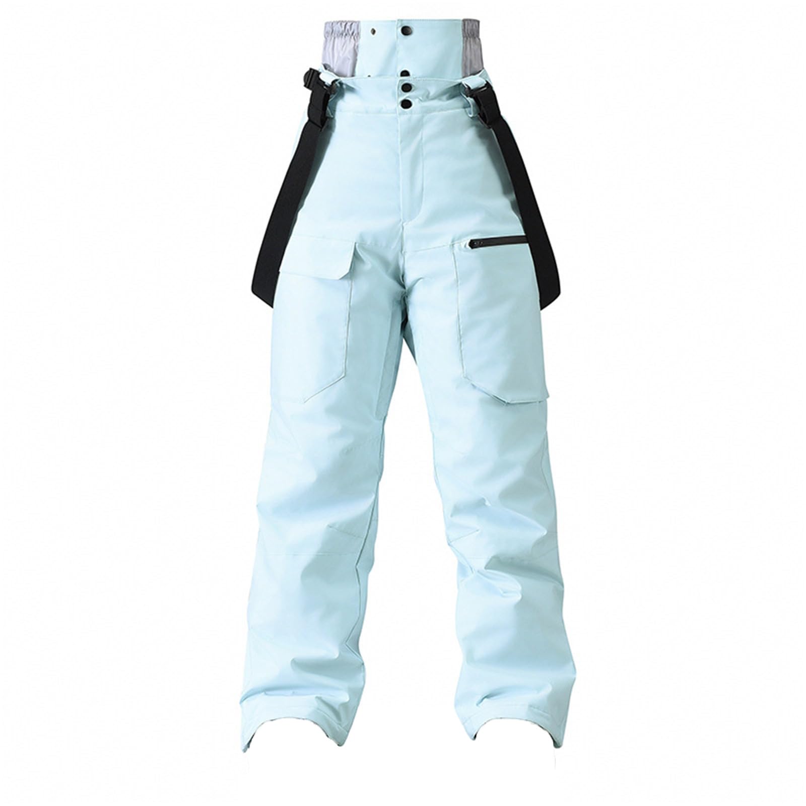 Skihose Herren Damen Baggy Hosenträger Wasserdicht Snowboardhose mit Träger Gefüttert Schneehose Winter Warm Atmungsaktiv Ski Hose Verstellbar Latzhose Thermo Skihosen Unisex Lang Softshell Wanderhose