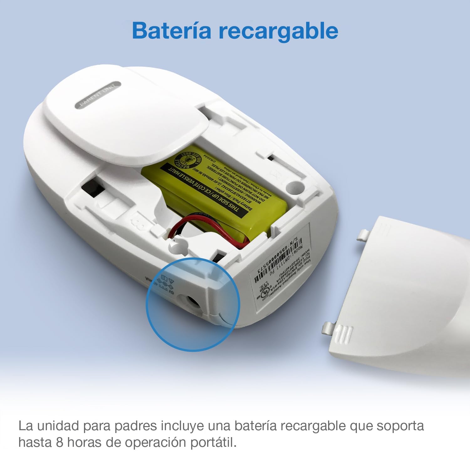 VTech Baby Monitor de Audio Digital DM1111 – Tecnología DECT, Pantalla de Nivel de Ruido, Clip para Cinturón y Más – Unidad para Padres y Unidad para Bebé