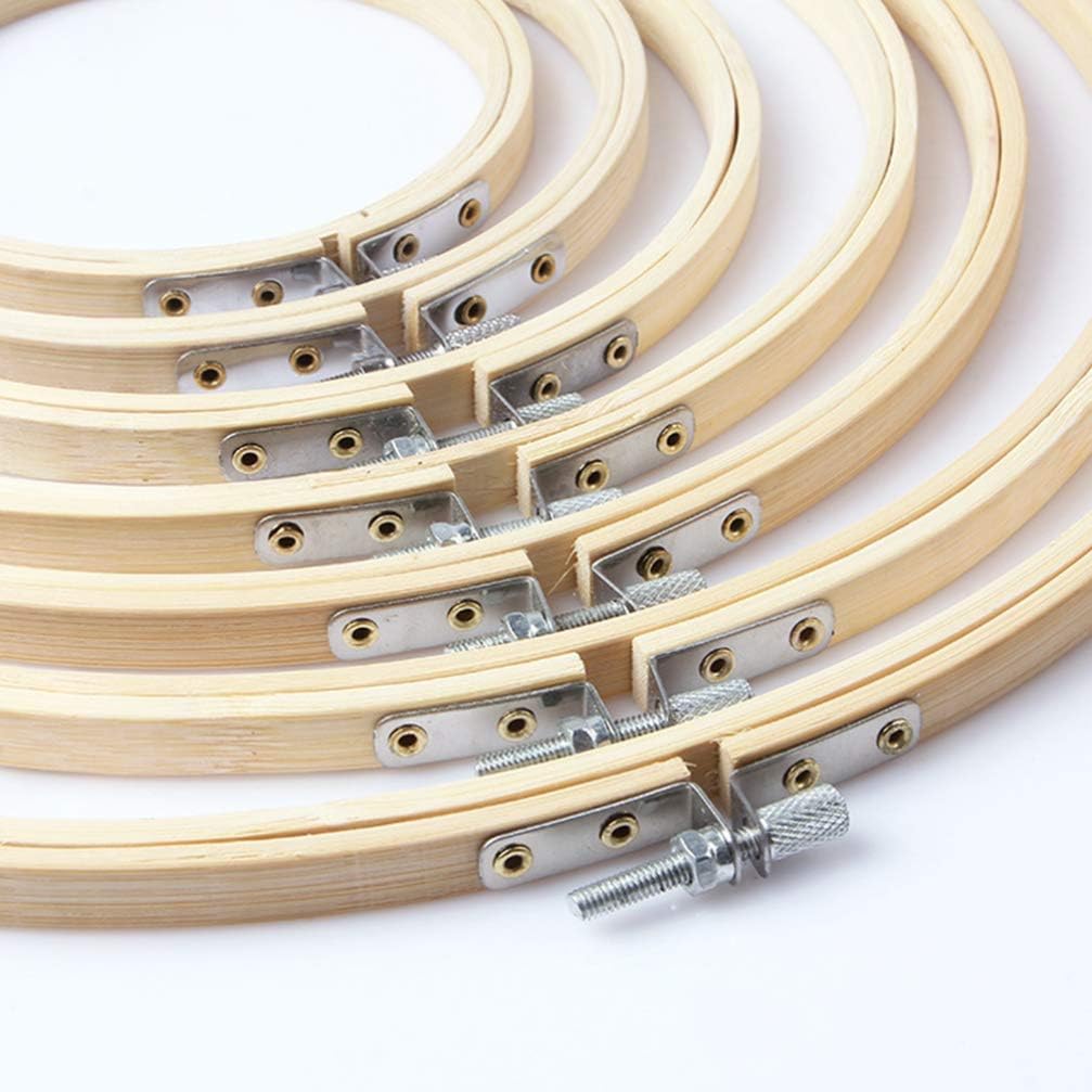 Wakauto 10pcs Cross Embroidery Hoop Craft Circle for Needlework Quilting and Wall Decorations for Beginners and Craft
