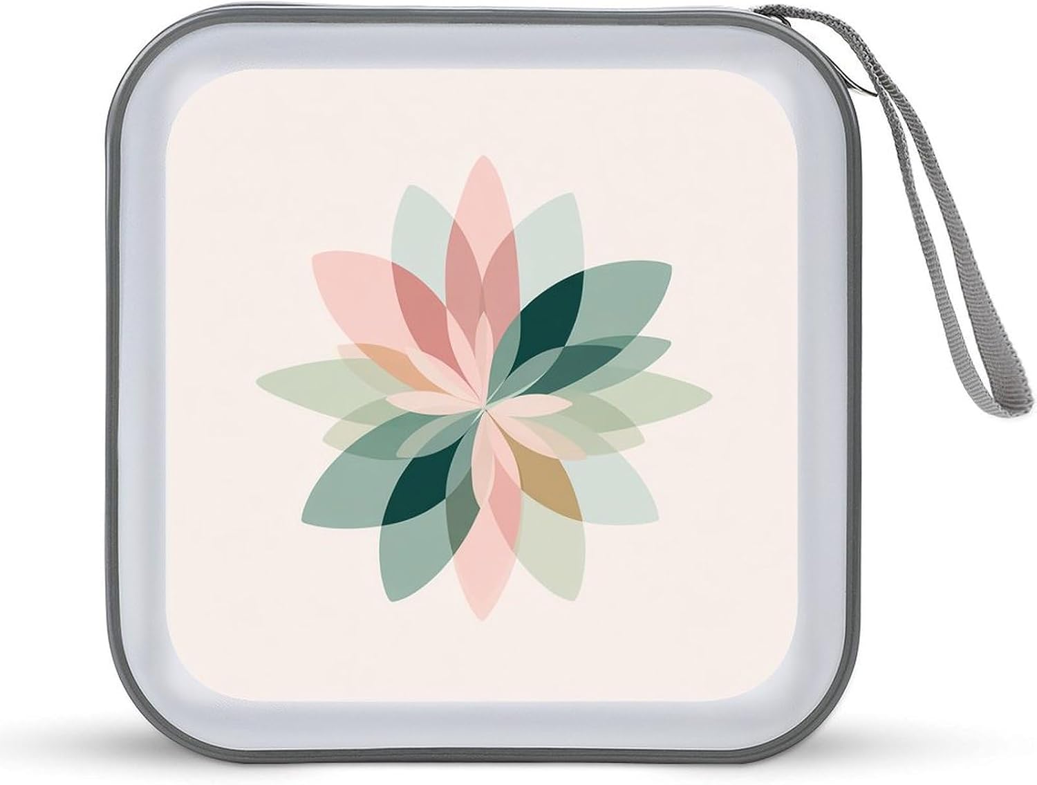 Minimal Modern Flower Colorful Petals CD Case DVD Storage Case Portable for Car Home Travel