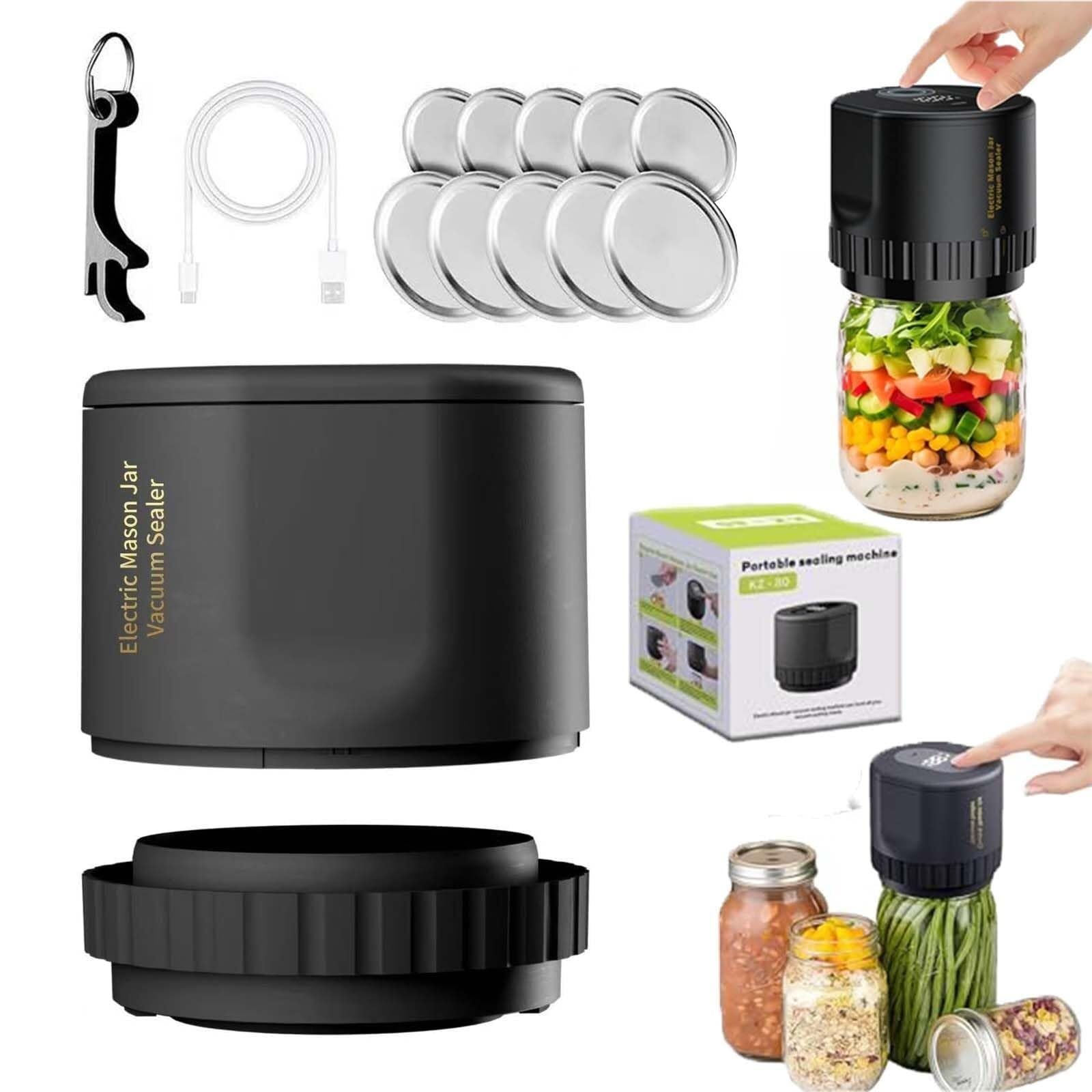Ltmxy One Color Mason Genie Vacuum Sealer For Mason Jars (Black)