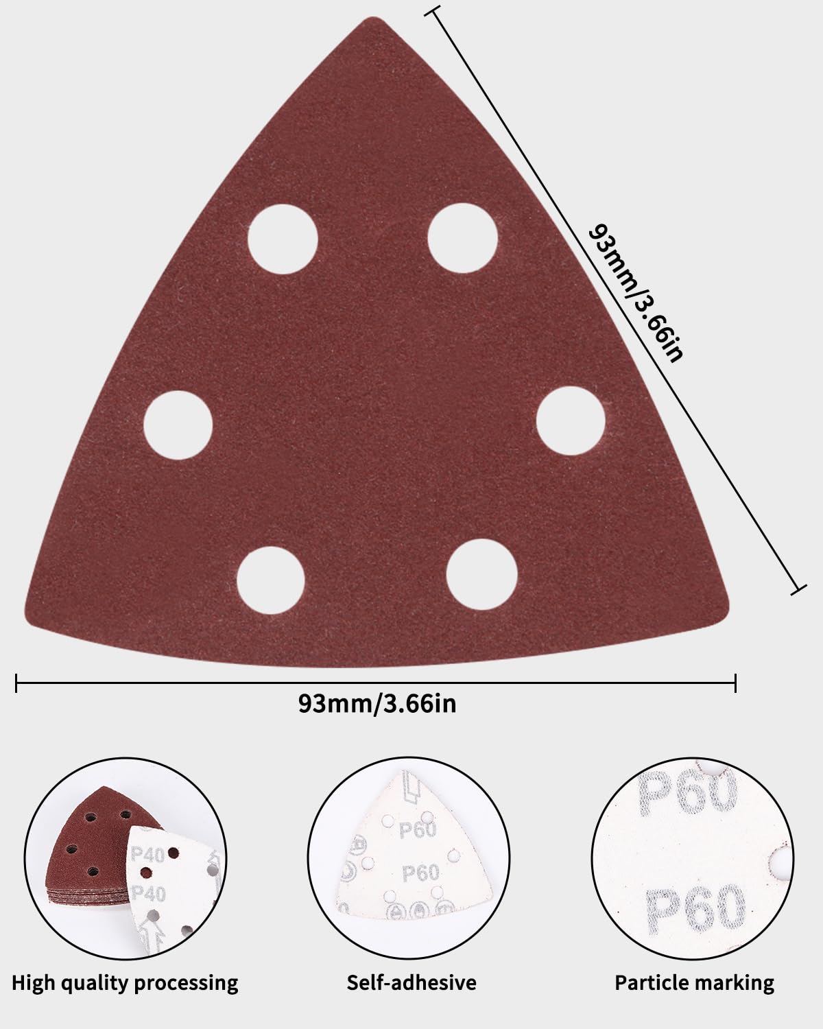 100 Dischi Abrasivi 6 Pollici Grana 40-800 - Carta Vetrata Professionale Con 17 Fori - Foto 13