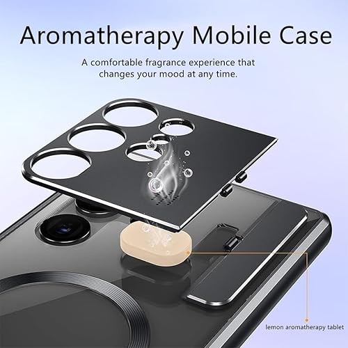 Miniatura 3 de Funda para teléfono Samsung S21S22S23 con soporte plegable de succión ultra magnética, carcasa magnética de metal para ventana grande, carcasa