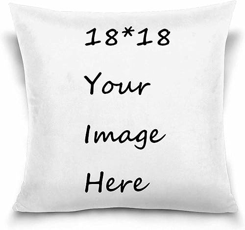 Suabo - Funda de cojín personalizable con fotos de mascotas, imágenes o texto, Personalizar, 18"x18"