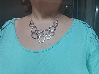 Bysonglezai Collana Donna Ciondolo Catena Regalo Necklace Punk Grandi Collane A Catena Grossa Per Le Donne Hip Hop Catene A Maglie Nere Collana Lunga Style1 - Foto 13