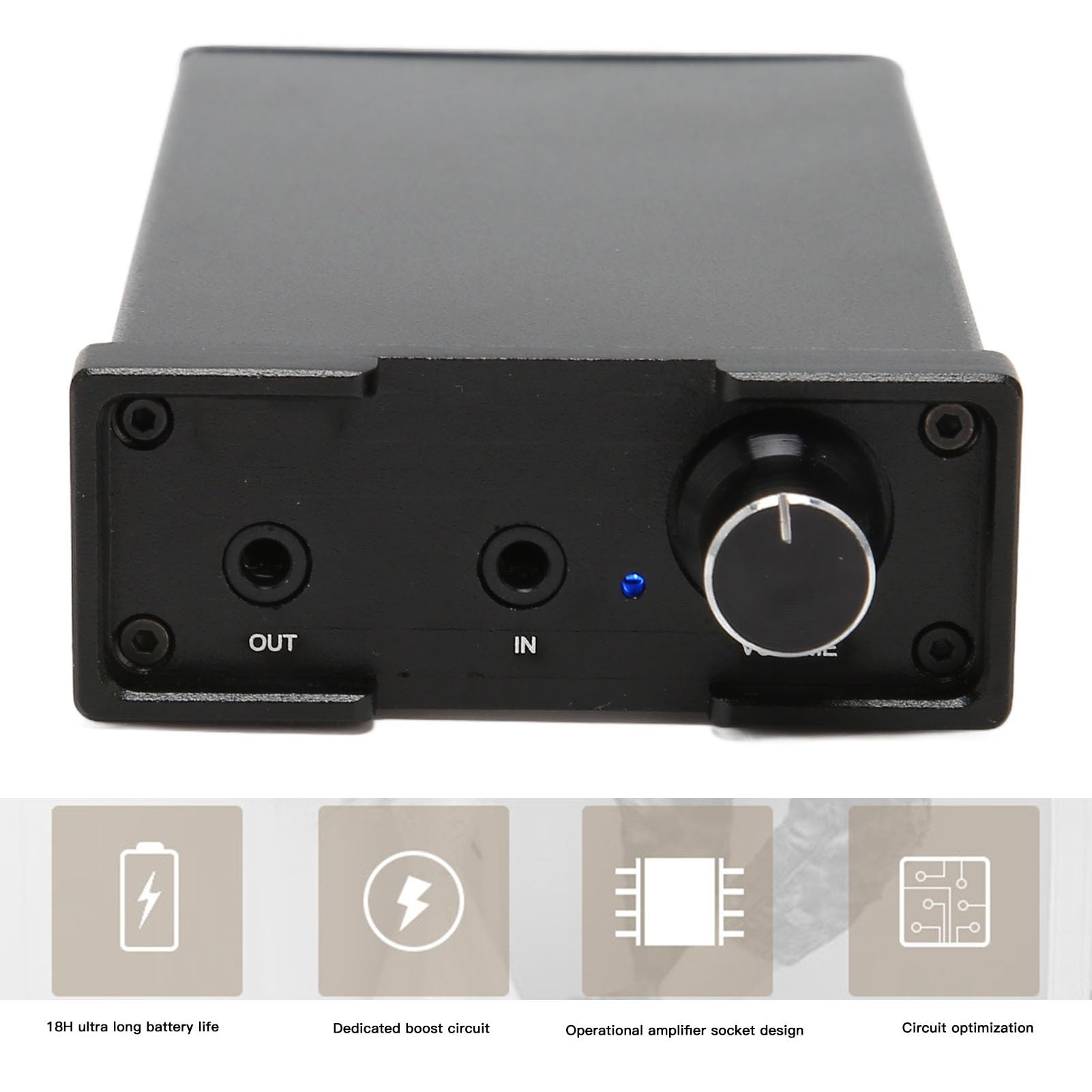 Amplificatore per cuffie, Amplificatore per cuffie portatile 3,5 Mm, Amplificatore per cuffie ricaricabile 3400 MAh, Amplificatore da scrivania con presa da 3,5 Mm, Amplificatore