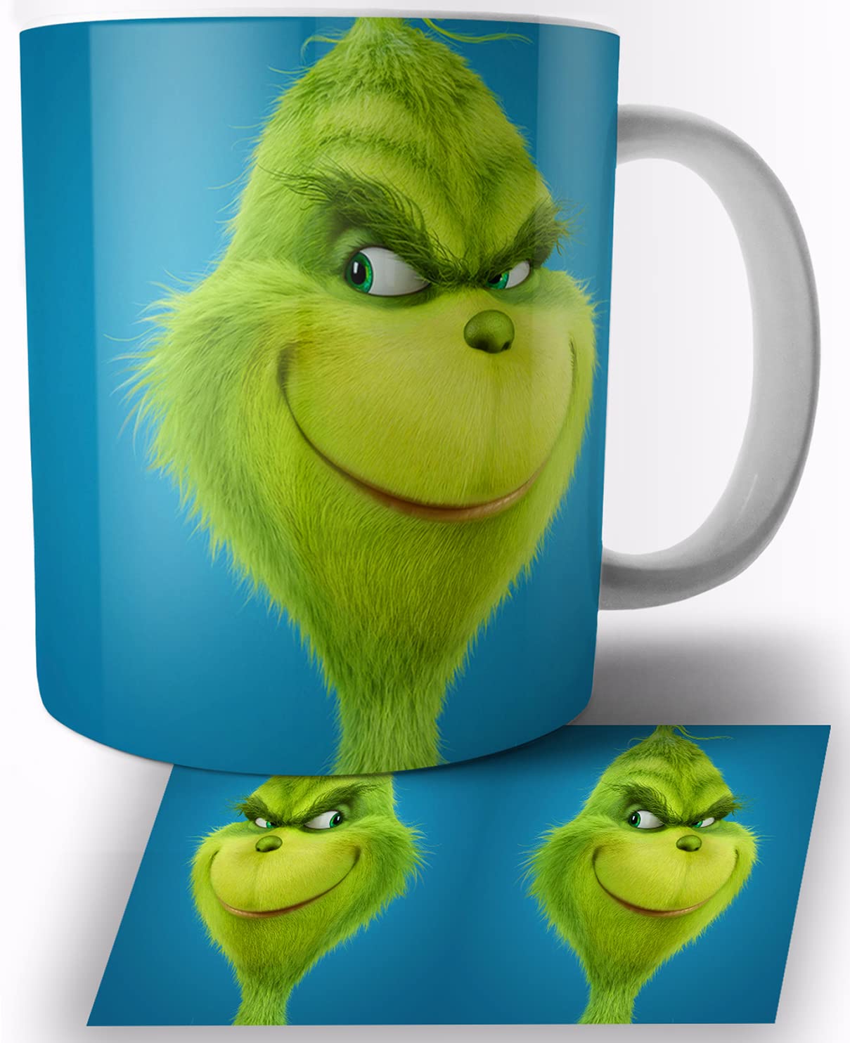Mug Personnalisé Grinch Rose Noël - 5 Couleurs Disponibles, Impression Prénom/message, Céramique Haute Qualité, Cadeau Original