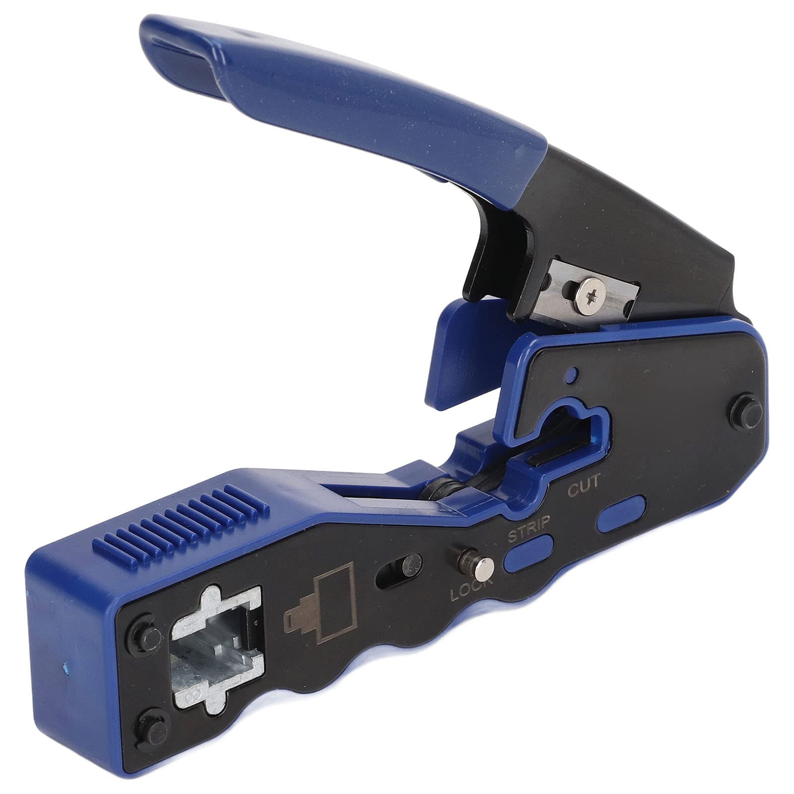 Kit d’outils de sertissage RJ45, ensemble d’outils de sertissage Ethernet comprenant 50 connecteurs RJ45 et un dénudeur de fils, outil de sertissage pour câbles réseau 8P adapté