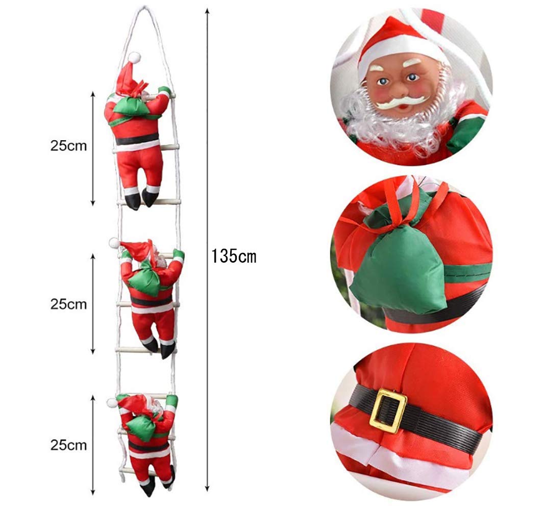 Amazon.co.jp: SYANG はしごサンタクロース クリスマス飾り サンタ