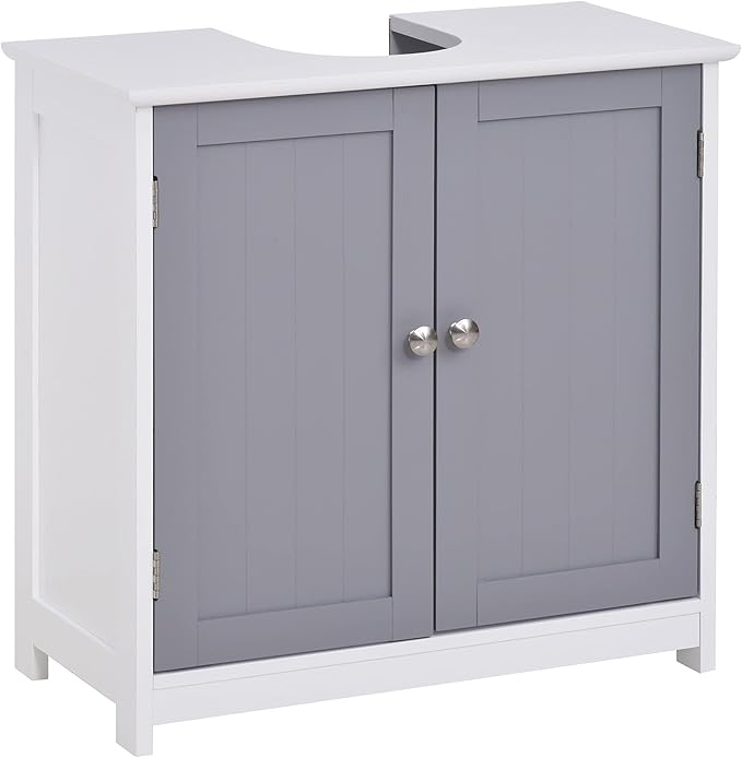 Amazon.com: kleankin Pedestal Sink Storage Cabinet, Vanity Base Cabinet ...