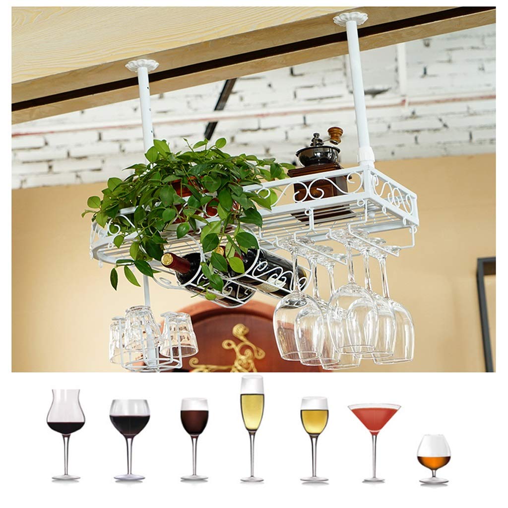 Casier à vin de plafond pour optimiser l'espace et ranger les verres à pied