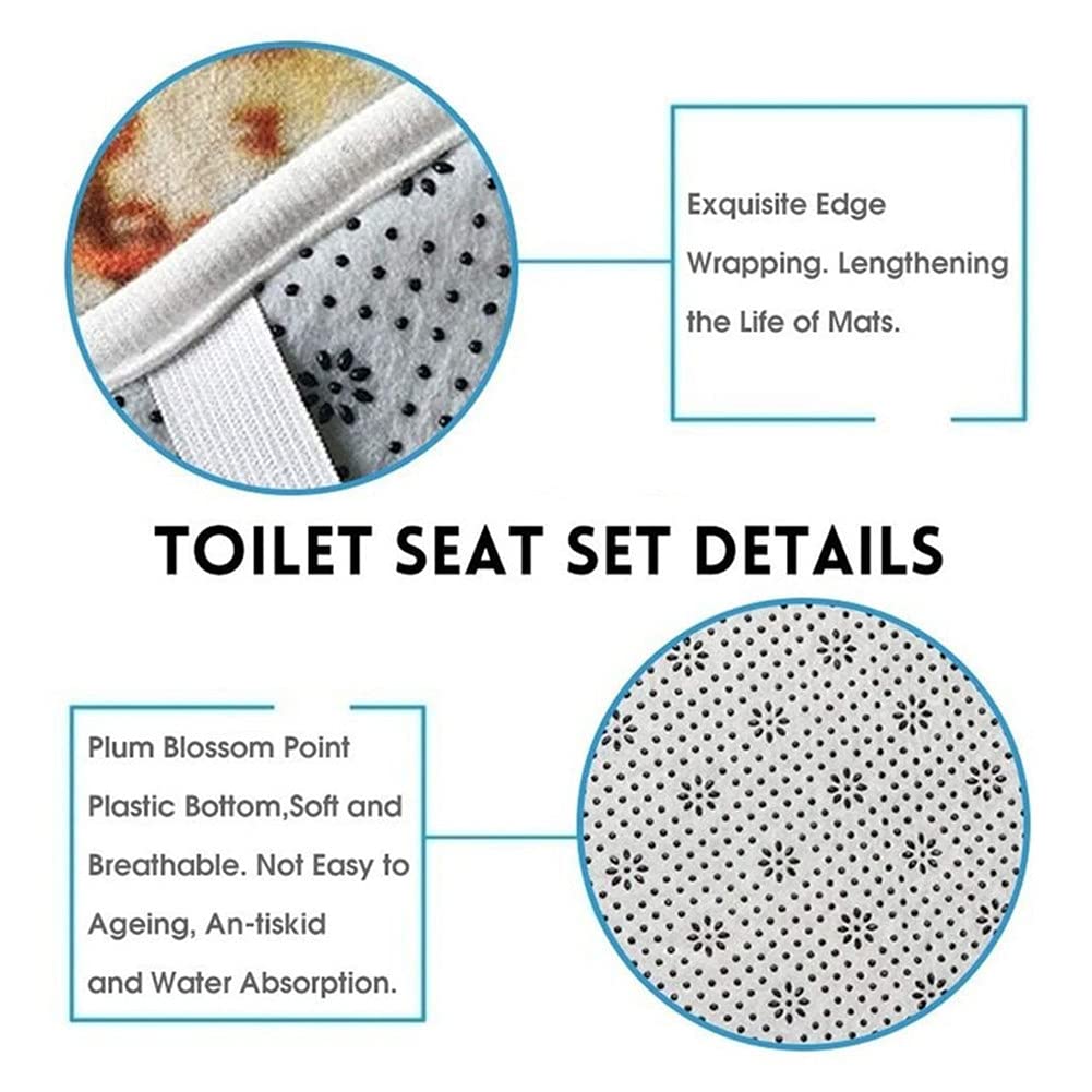 ZGDPBYF Set da bagno da 4 pezzi geometrici nero oro chiave greca meandro, tappetino da bagno antiscivolo tappetino da bagno decorazione per la casa tenda da doccia impermeabile bagno set da 4
