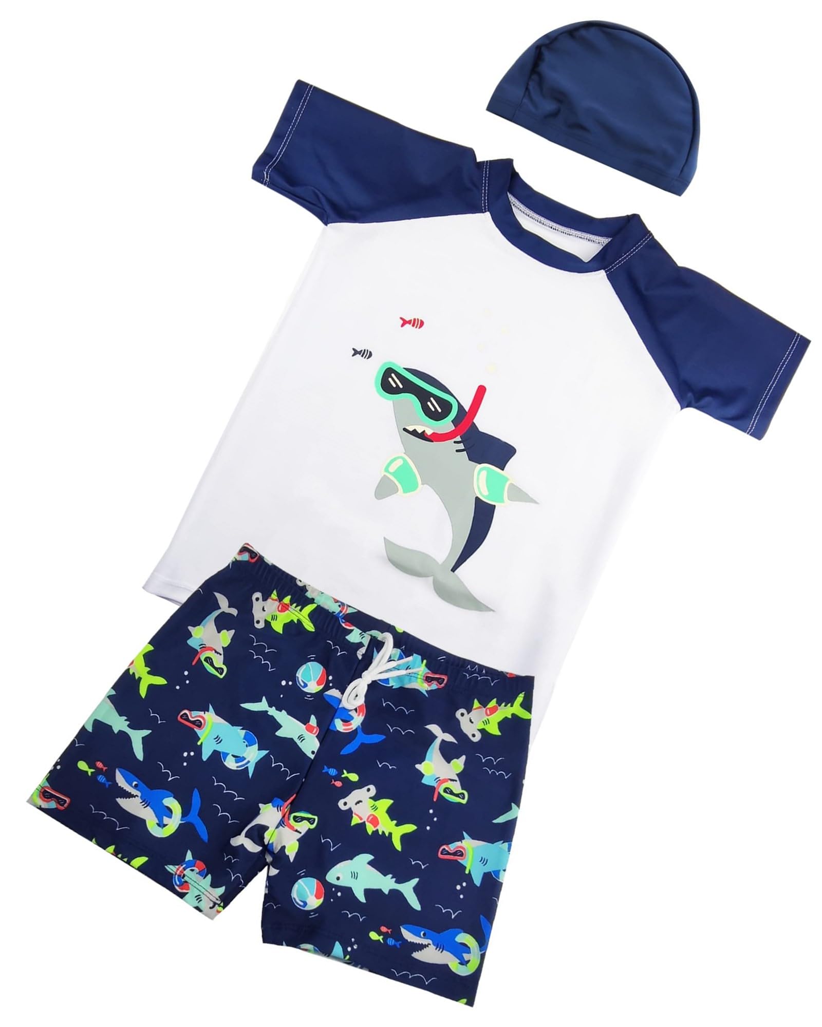 TODREMOU Bañador Niño 2 a 10 Años - Anti UV Camiseta y Shorts de Baño Niño Bañador Natacion Protección UV UPF 50+