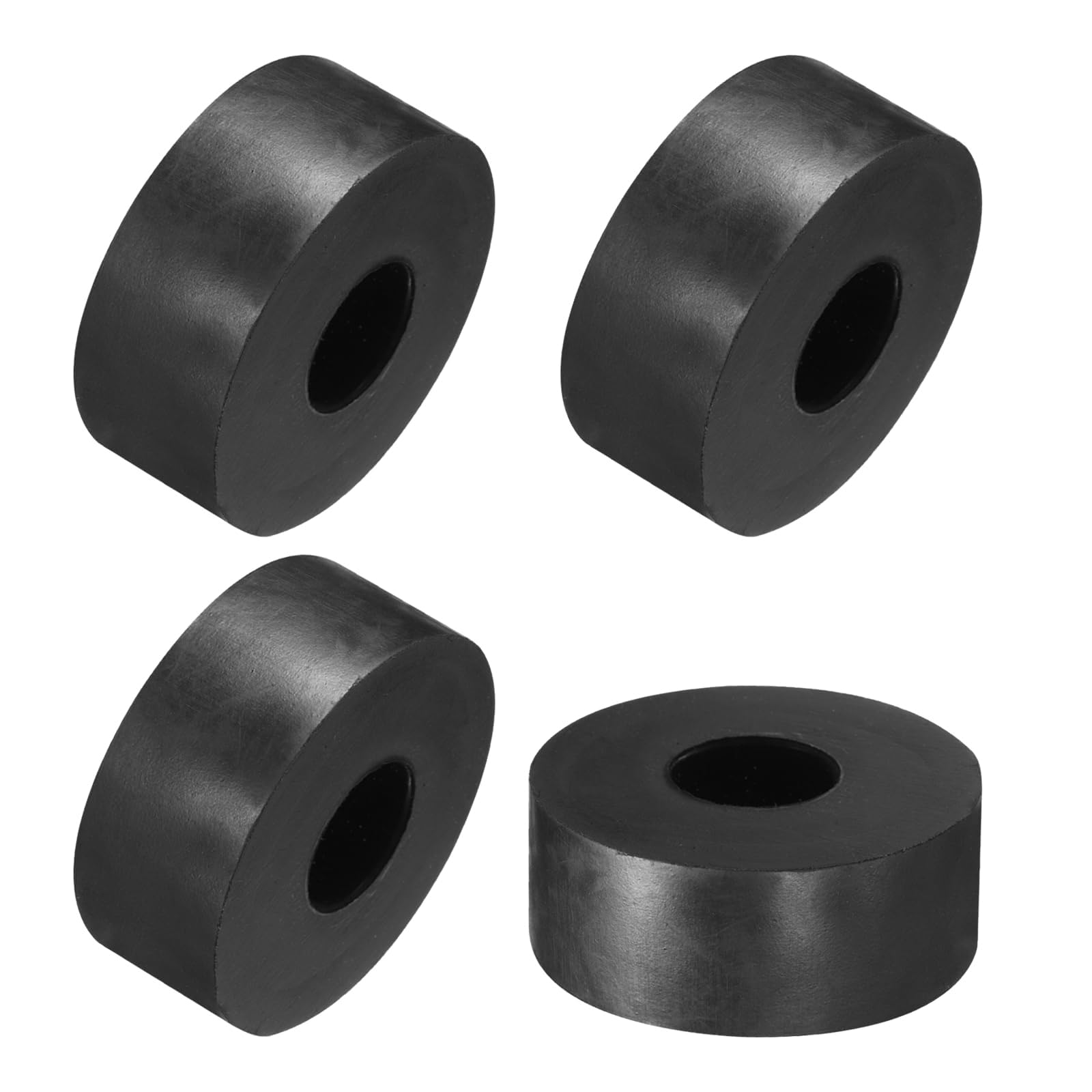 TA-VIGOR 4Pcs Rubber Spacers 50 mm OD 20 mm ID 20 mm Height – Round Anti-Vibration Rubber Bushings, Thick Isolation Washers and Damping Pads for Furniture and Industrial Equipment