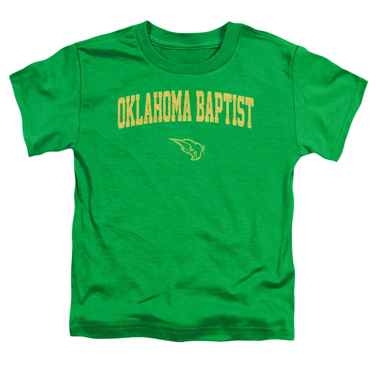 LOGOVISION Oklahoma Baptist University One Color Arched Kids T Shirt (3) for Toddler Boys and Girls, Kelly Green