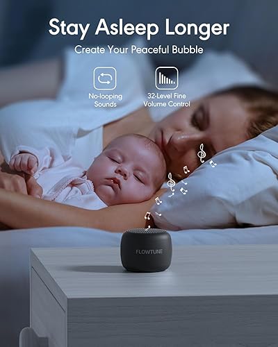 Miniatura 3 de Máquina de sonido Flowtune Máquina de ruido blanco para bebés adultos, mini máquina de sonido portátil para viajes, temporizador de 6 horas, 18