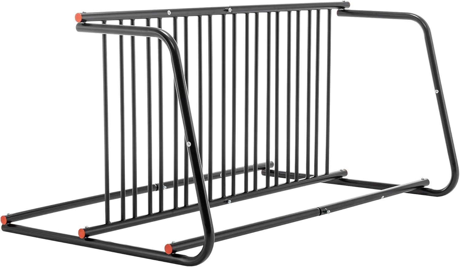 JOYBASE 10-Bike Floor Bike Rack Stand, Commercial Bicycle Parking Organizer, Dual Side, Freestanding Power Coated Steel, for Outdoor, Indoor, Garage, Storefront, School Use (Black)