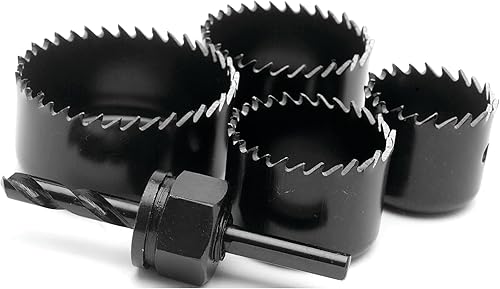 Miniatura 2 de Performance Tool Árbol intercambiable 1460 con cuatro tamaños de sierra de agujero: 1 1/4 pulgadas, 1 1/2 pulgadas, 1 3/4 pulgadas y 2 1/8 pulgadas,