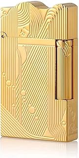 Pure Copper Side Slide Flint Flint Wheel Ignition Inflatable Lighter Classical Style refillable Kerosene Lighter Suitable for Men and Women Gift Good
