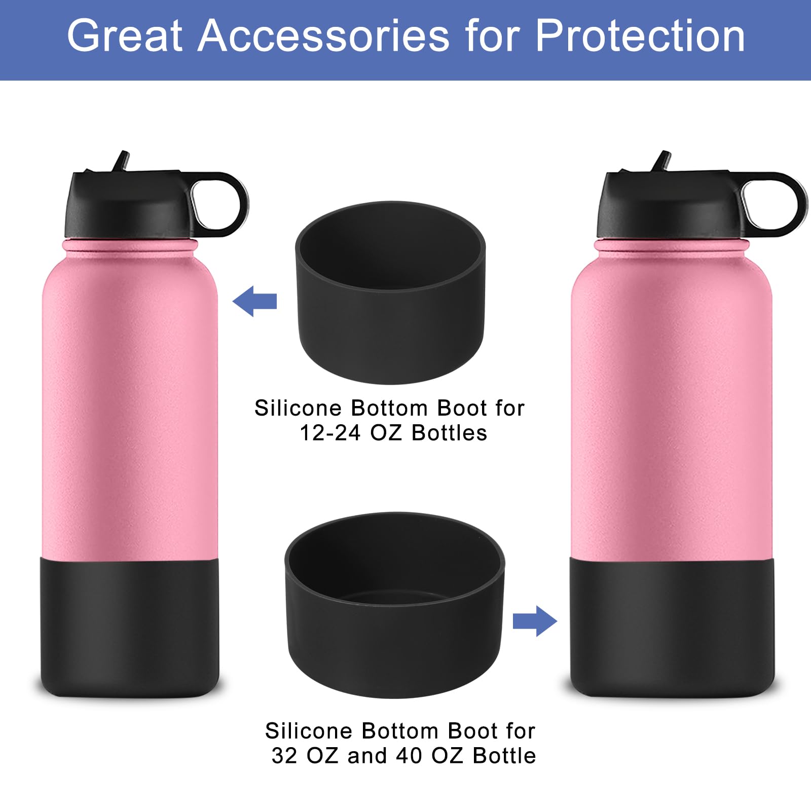 2 Fondi In Silicone Per Bottiglie QUARKZMAN – Proteggi Bicchieri Da 12-24 Oz, Antiscivolo E Ammortizzante, Color Crema - 2