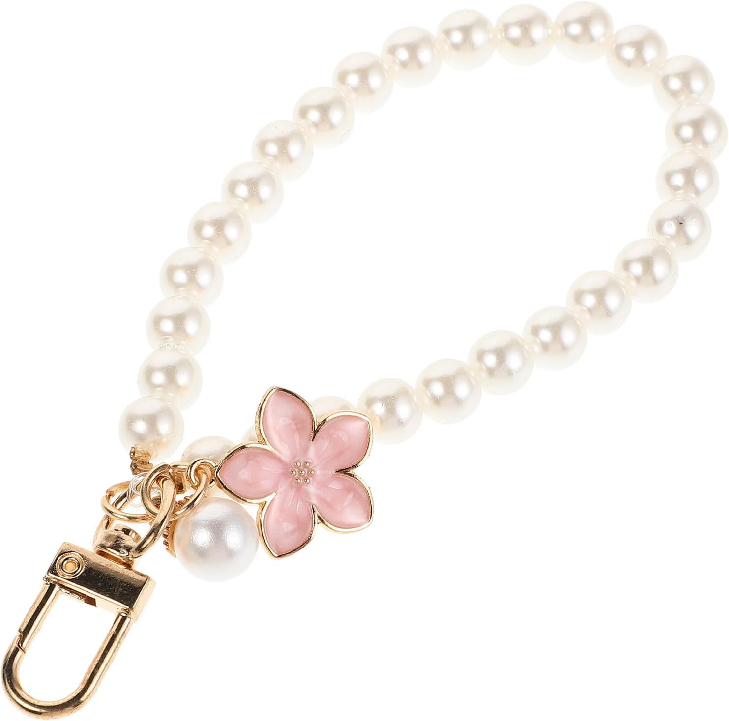Handmade Beaded Phone Charm Strap for Women Plastic Metal