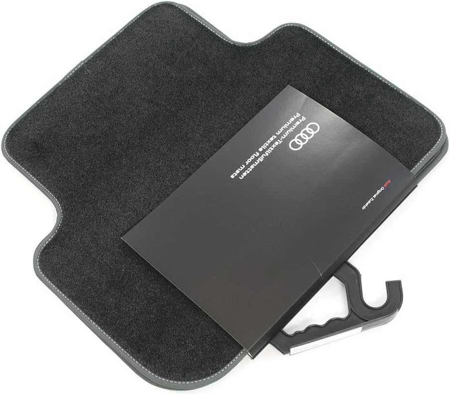 Audi 83A061276MNO Premium Textile Floor Mats Rear Velour Floor Mats Fabric Mats Black