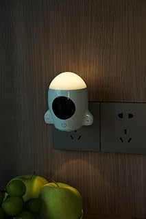 QANYI Night Light Plug in, Cute Space Rocket Kids Room Decor Nightlight for Non-Wall or Wall Mount, Nursery Breastfeeding Lamp Gifts for Baby Toddler Childrens Kid Boys
